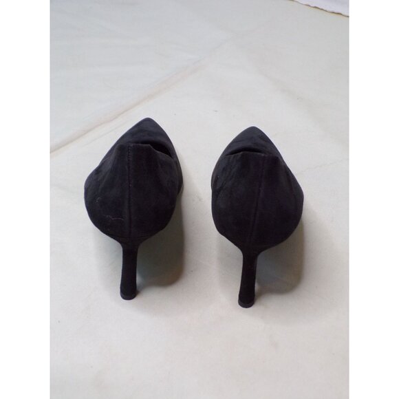 🆕PAUL GREEN Super Soft Pointed Toe Heel Pump Shoes 10 Black Suede - Picture 6 of 10